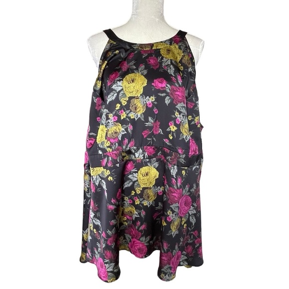 Torrid Georgette Goddess Neck Tank Top Floral Print Women’s Plus Size 5 Zip - Picture 4 of 12